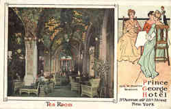 Tea Room Prince George Hotel, 5th Avenue and 28th Street New York City, NY Postcard Postcard