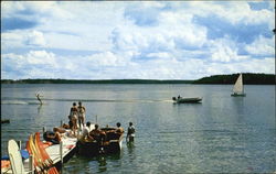 Water Activities On Long Lake, Hamilton Lodge Park Rapids, MN Postcard Postcard