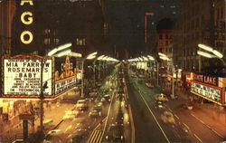 State Street At Night Chicago, IL Postcard Postcard