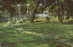 Suspension Bridge Pontiac, IL Postcard Postcard