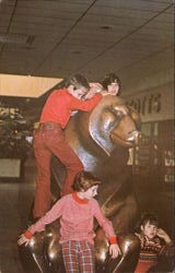 Almost Everyone Climbs On The Bear, Lincoln Square Mall Urbana, IL Postcard Postcard