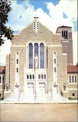 Façade Of St. Benedict's Church, New Subiaco Abbey Arkansas Postcard Postcard