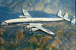 Air France Giant Super Constellation Aircraft Postcard Postcard