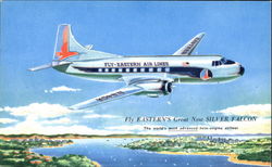 Fly Eastern's Great New Silver Falcon Aircraft Postcard Postcard