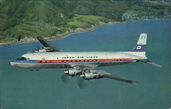 Japan Air Lines DC-7C Super Courier Postcard