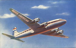 North American Airlines 4 Engine Skymasters Postcard