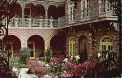 Patio Of The Bellingrath Home, Bellingrath Gardens Mobile, AL Postcard Postcard