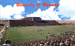 Memorial Stadium & Field House, University of Wyoming Postcard