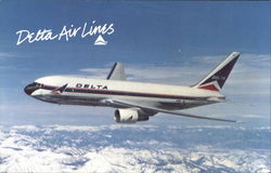 Delta Boeing 767 Aircraft Postcard Postcard