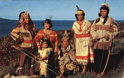 Indians In Tribal Dress Wikwemikong, ON Canada Ontario Postcard Postcard