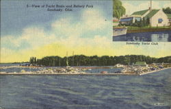 View Of Yacht Basin And Battery Park Postcard