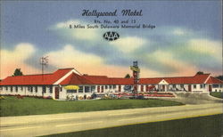 Hollywood Motel, Rts. No. 40 and 13 New Castle, DE Postcard Postcard