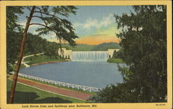 Loch Raven Dam And Spillway Baltimore, MD Postcard Postcard