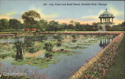 Lily Pond And Band Stand, Garfield Park Chicago, IL Postcard Postcard