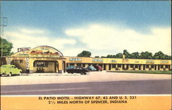 El Patio Motel, Highway 67, 43 and U. S. 231 Postcard