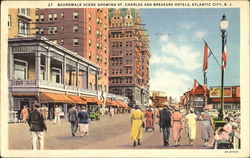 Boardwalk Scene Postcard