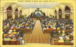 Evening Concert In Music Hall Ocean City, NJ Postcard Postcard