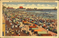 Looking From The Traymore Hotel Atlantic City, NJ Postcard Postcard