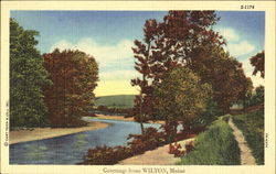 Greetings From Wilton Maine Postcard Postcard