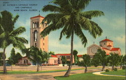 St. Patrick's Catholic Church And Campanile Miami Beach, FL Postcard Postcard