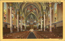 Interior Of The Cathedral O The Madeleine Salt Lake City, UT Postcard Postcard