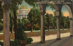 Capitol Grounds And Dome From Senator Hotel Postcard