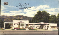 Alpine Court, 1814 S. Nevada Ave Colorado Springs, CO Postcard Postcard