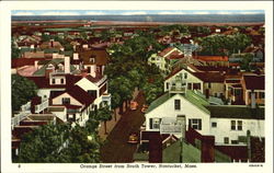 Orange Street From South Tower Nantucket, MA Postcard Postcard