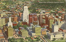 Aerial View Of Memphis Business District Postcard