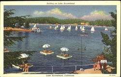 Sailing On Lake Arrowhead Postcard