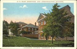 East Dormitory And Administration Building, Anderson College Postcard