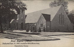 First Baptist Church, 8th & Brown Ave. Osawatomie, KS Postcard Postcard