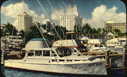 Deep-Sea Fishing Fleet, Pier 5 Miami, FL Postcard Postcard