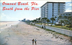 Ormond Beach South From The Pier Florida Postcard Postcard