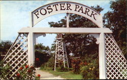 The Entrance To Foster Park Kokomo, IN Postcard Postcard