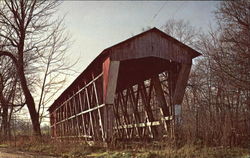 Cedar Chapel Bridge Garrett, IN Postcard Postcard