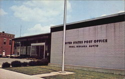 United States Post Office Peru, IN Postcard Postcard