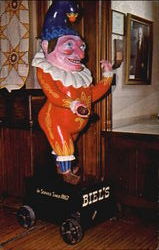 "Punch" Colorful Wooden Figure Terre Haute, IN Postcard Postcard