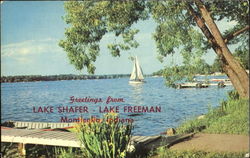 Greetings From Lake Shafer Monticello, IN Postcard Postcard