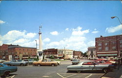 Civil War Monument And Square Postcard