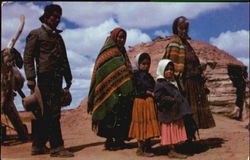 Navajo Family Postcard