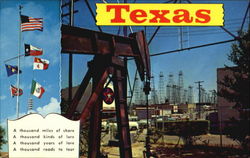 Six Flags And Famous Oil Wells Texas Postcard Postcard