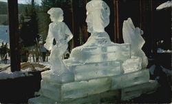 Special Ice Sculpture At Mt. Snow West Dover, VT Postcard Postcard