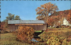 Howe Covered Bridge 1879 Tunbridge, VT Postcard Postcard