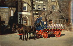 Pabst Blue Ribbon Brewery Wagon Milwaukee, WI Postcard Postcard