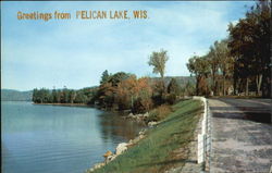 Greetings From Pelican Lake Wisconsin Postcard Postcard