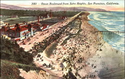 Ocean Boulevard From Sutro Heights Postcard