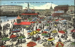 An Everyday Crowd On The Beach Postcard