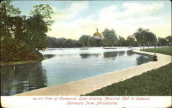 Centennial Lake, Fairmount Park Philadelphia, PA Postcard Postcard