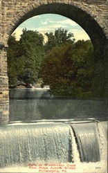 Falls At Wissahickon Creek, Ridge Avenue Bridge Philadelphia, PA Postcard Postcard